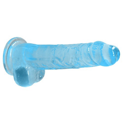 Real Rock Crystal Gode Crystal Clear 16 x 4cm Bleu